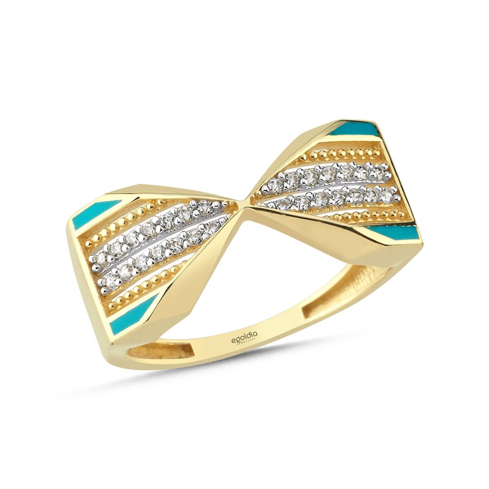 Papyon Taşlı Mineli Yüzük