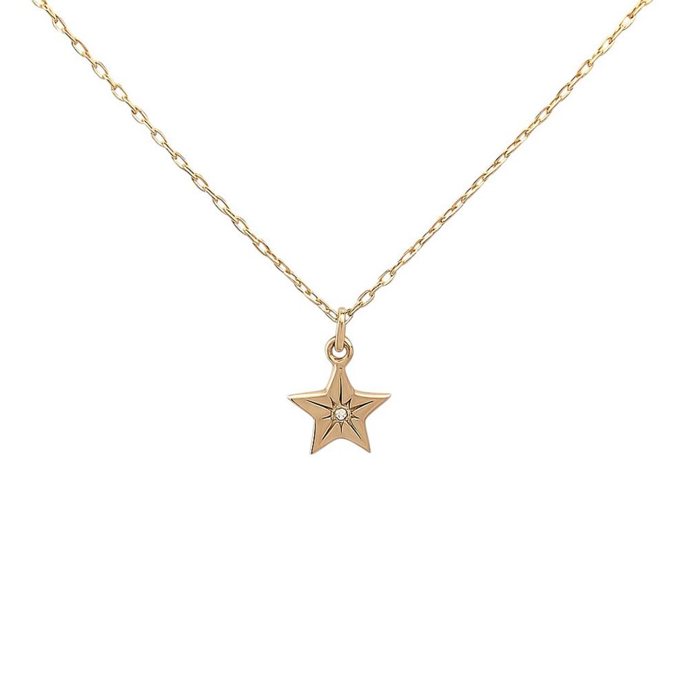 Yıldız Minimal Taşlı Kolye 