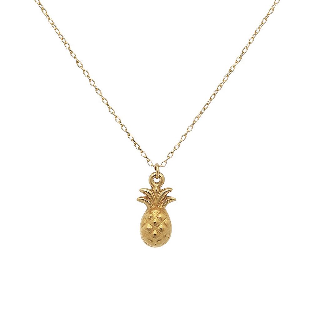 Ananas Meyve Tasarım Minimal Kolye