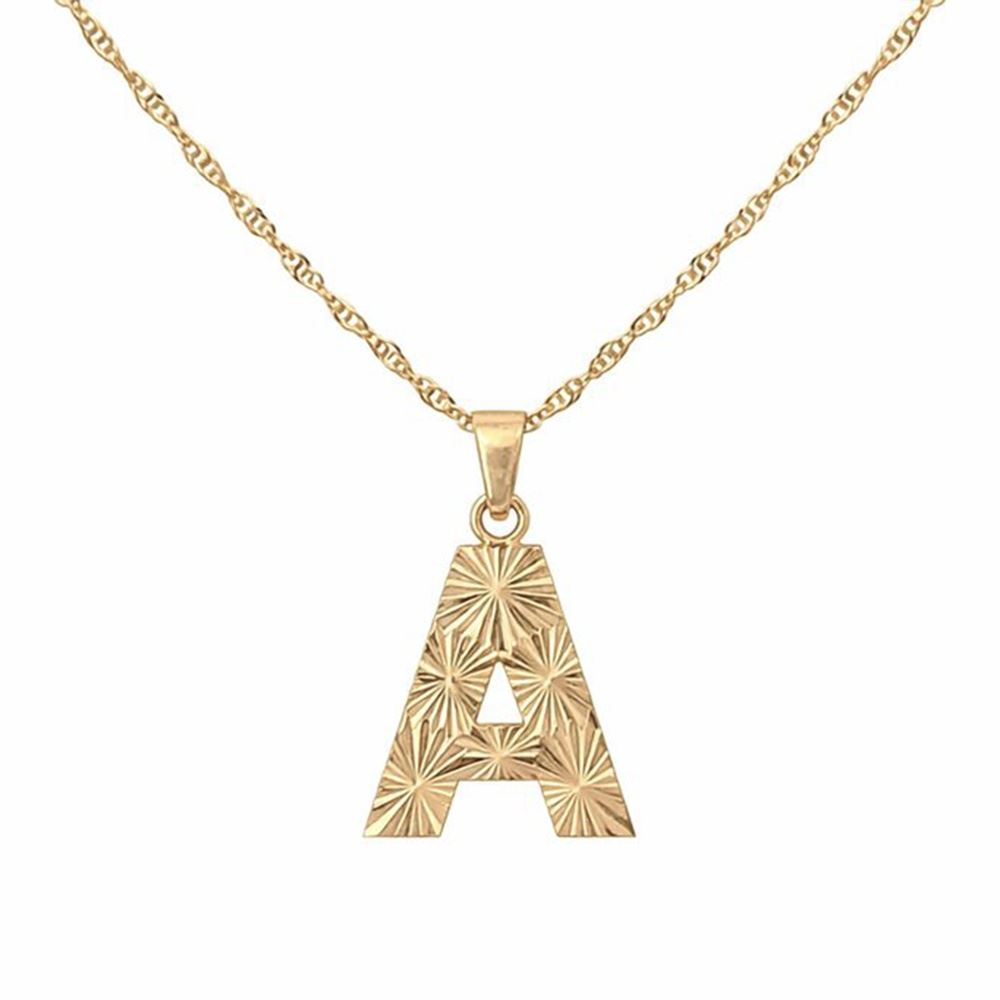 Kalemli Model Altın Harf Kolye Ucu – Modern ve Zarif Tasarım (1,5 × 1,2 cm – 0,2 mm)