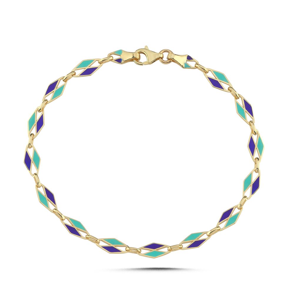 Kare Tasarım Mineli Bileklik