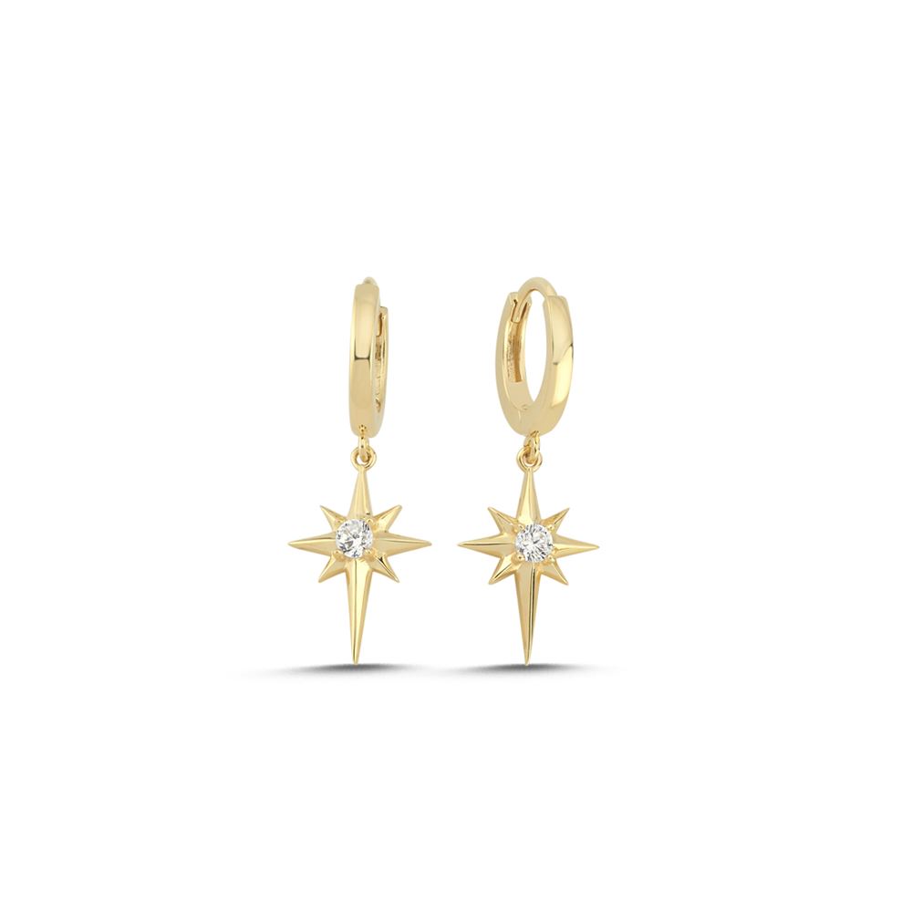 Kutup Yıldız Sallantı Küpe (3,00*1,20 Cm 0,20 Mm)