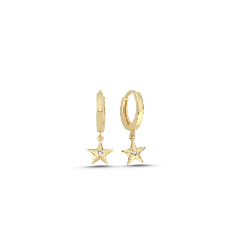 Yıldız Sallantı Küpe (2,20*1,00 Cm 0,20 Mm)