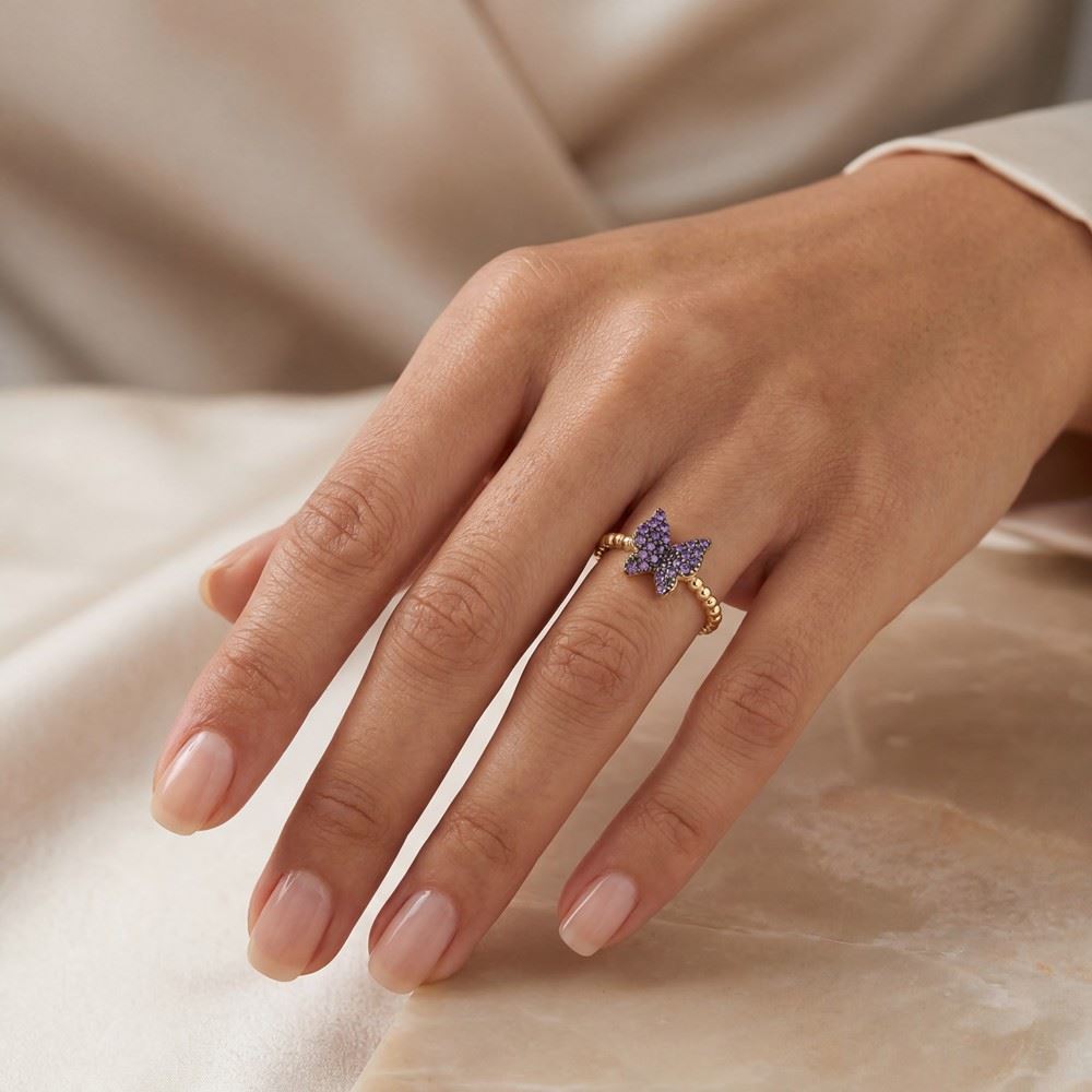 Kelebek Taşlı Yüzük