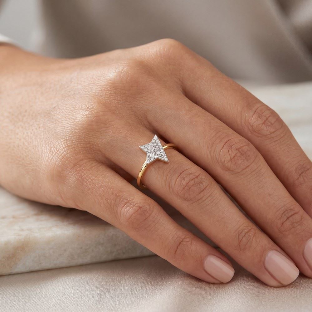 Yıldız Tasarım Taşlı Yüzük