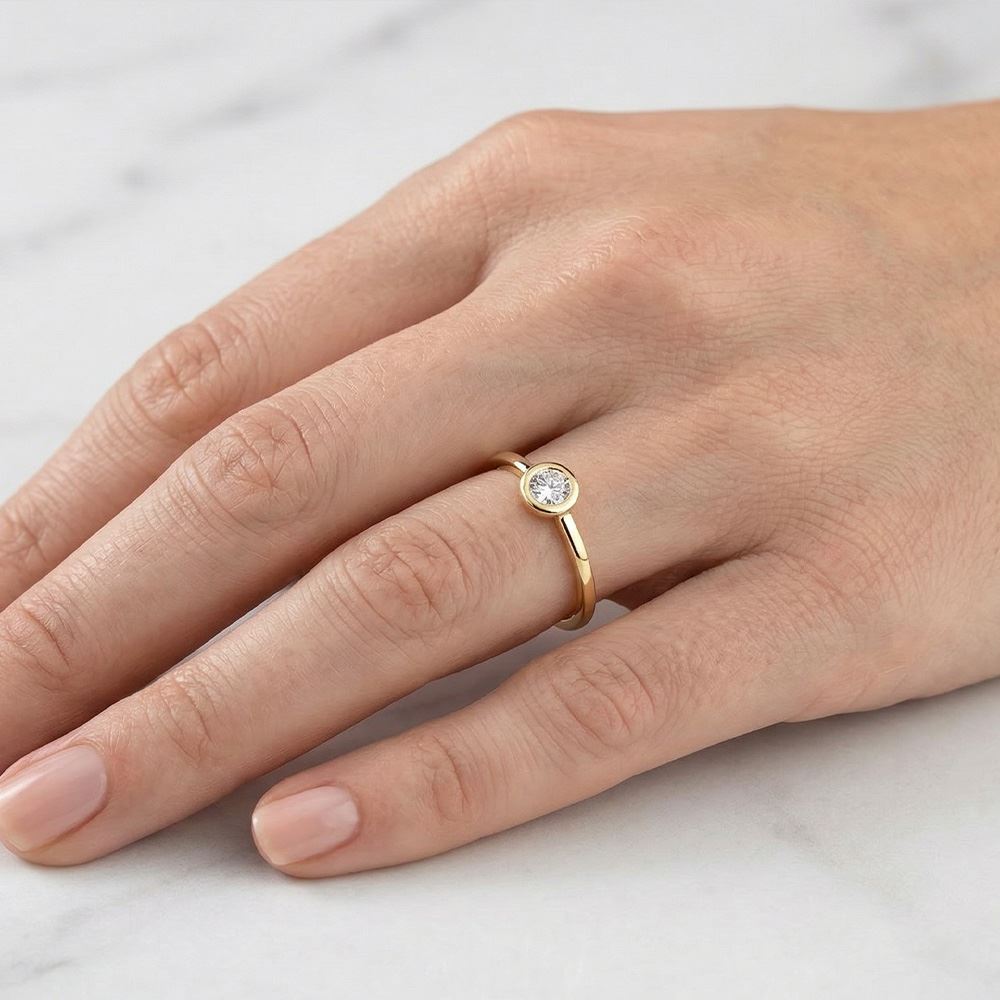 Oval Taşlı Yüzük