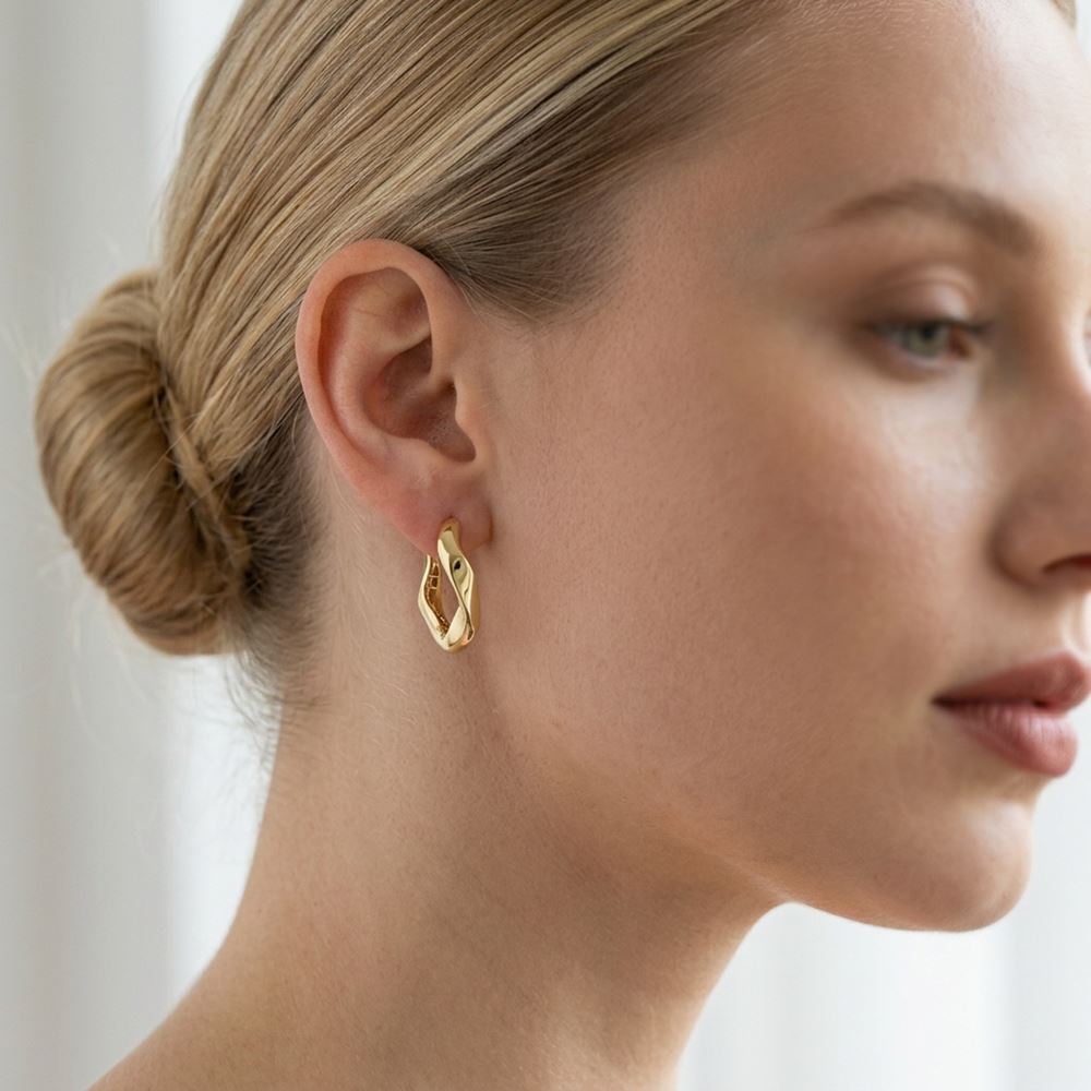 Geometrik Halka Küpe (2,10*1,00 Cm 0,30 Mm)