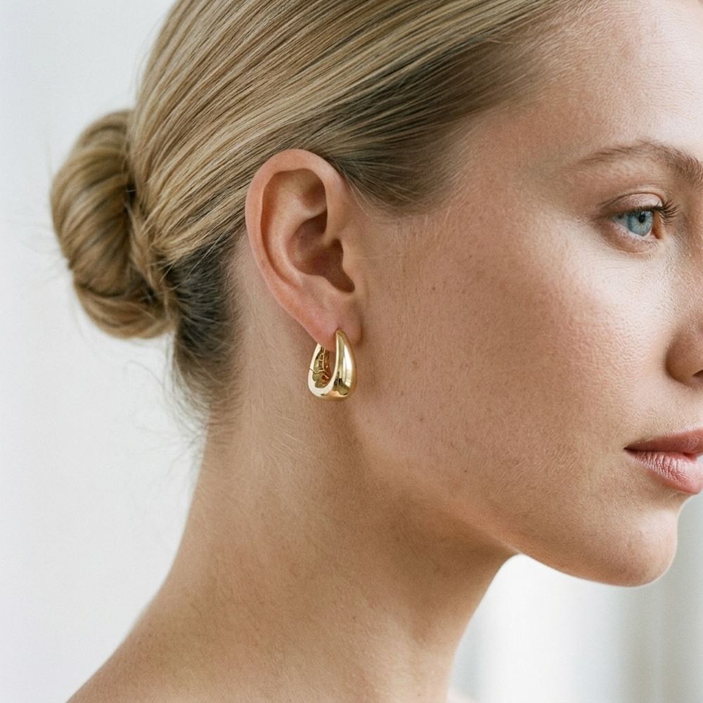 U Tasarım Halka Küpe (1,60*1,50 Cm 0,80 Mm)