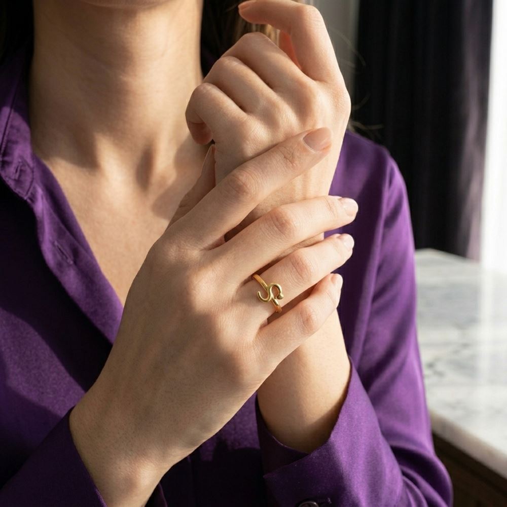 Balon Kalpli Harfli Yüzük 