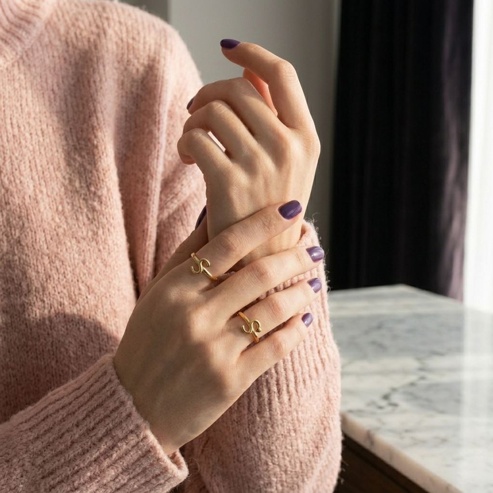 Balon Kalpli Harfli Yüzük 