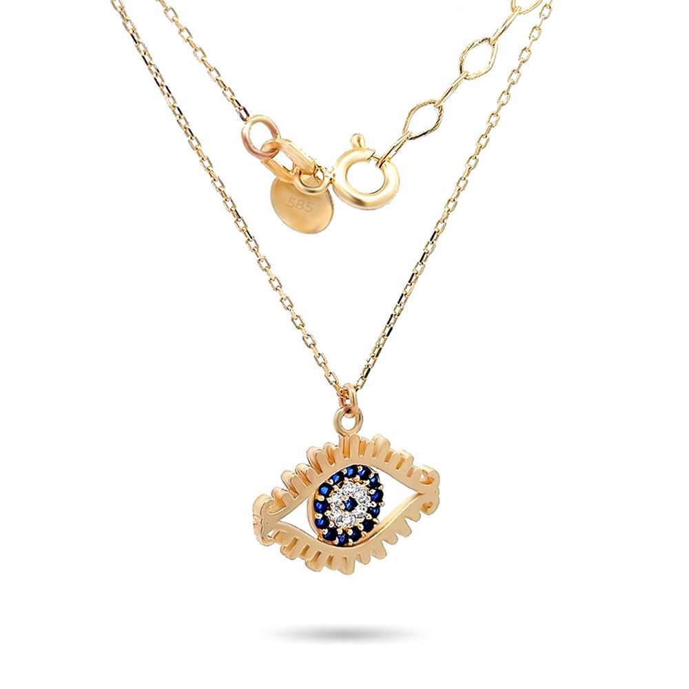 Göz Mavi Taşlı Kolye