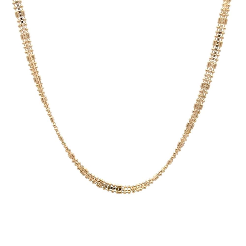 İtalyan Üç Sıra Top Kolye 47 Cm