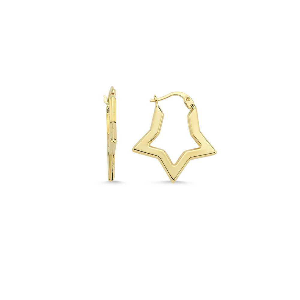 Yıldız Tasarım Sade Küpe