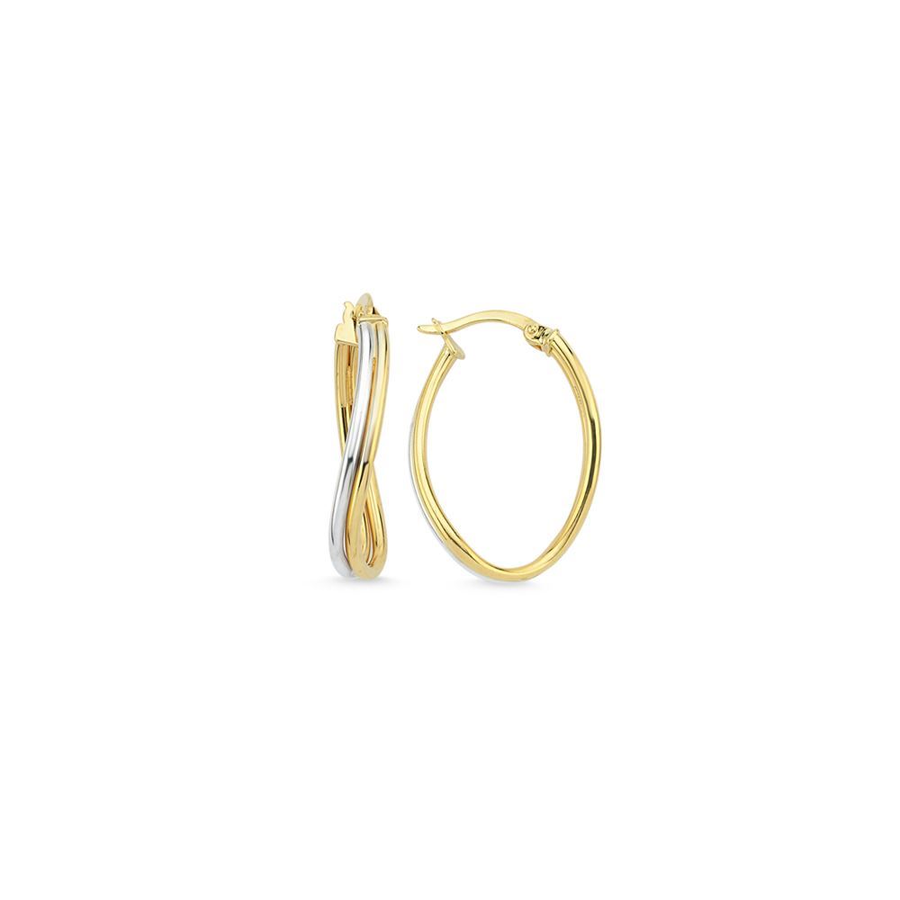 İki Renk Halka Küpe