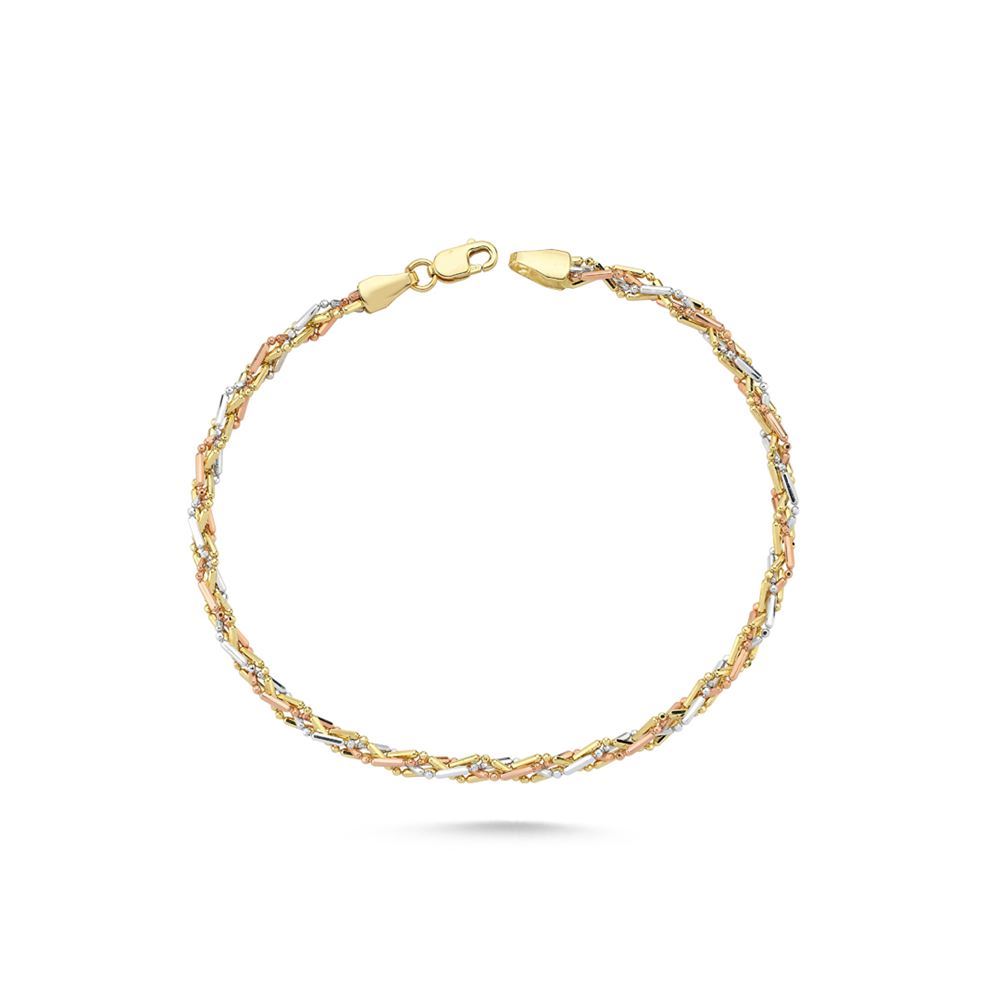 İtalyan Üç Renk Burgu Tasarım Bileklik