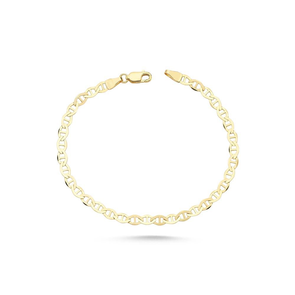 İtalyan Oval Çizgi Tasarım Bileklik