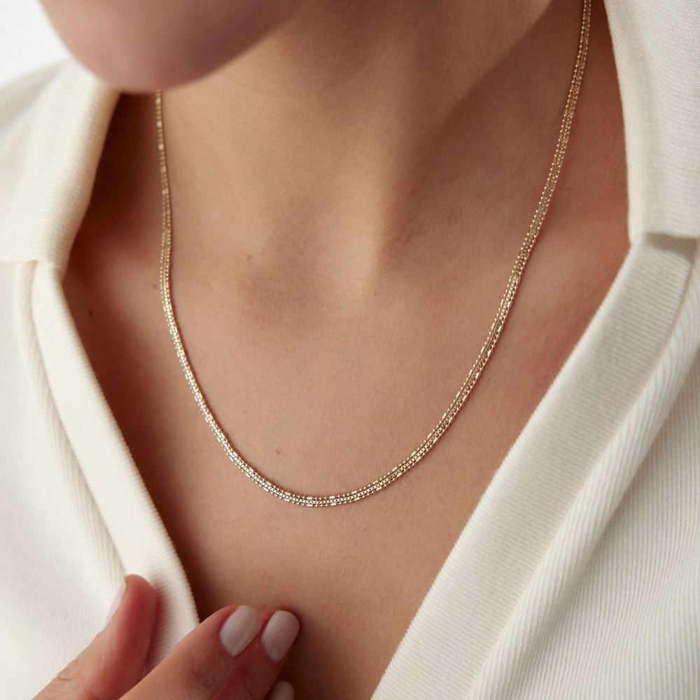 İtalyan Balıksırtı Kolye 42 Cm