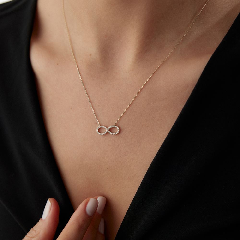 Taşlı Sonsuzluk Kolye