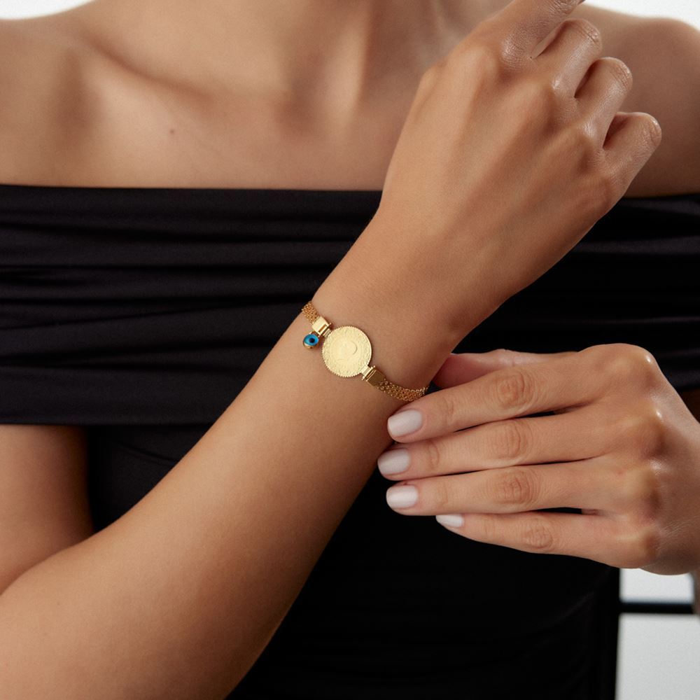 Kırmızı Çeyrekli Bileklik