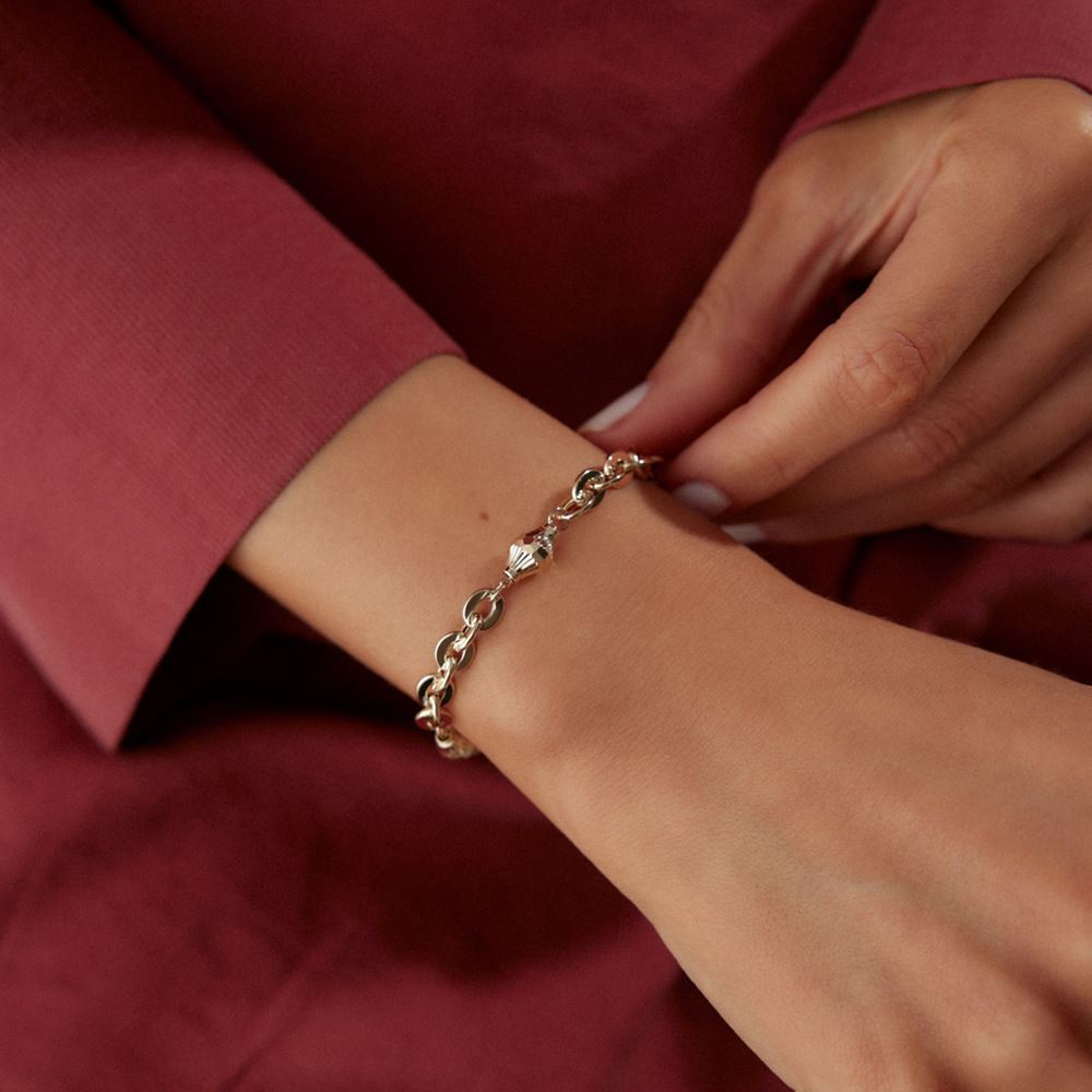 Silindir Kalemli Halka Zincir Bileklik