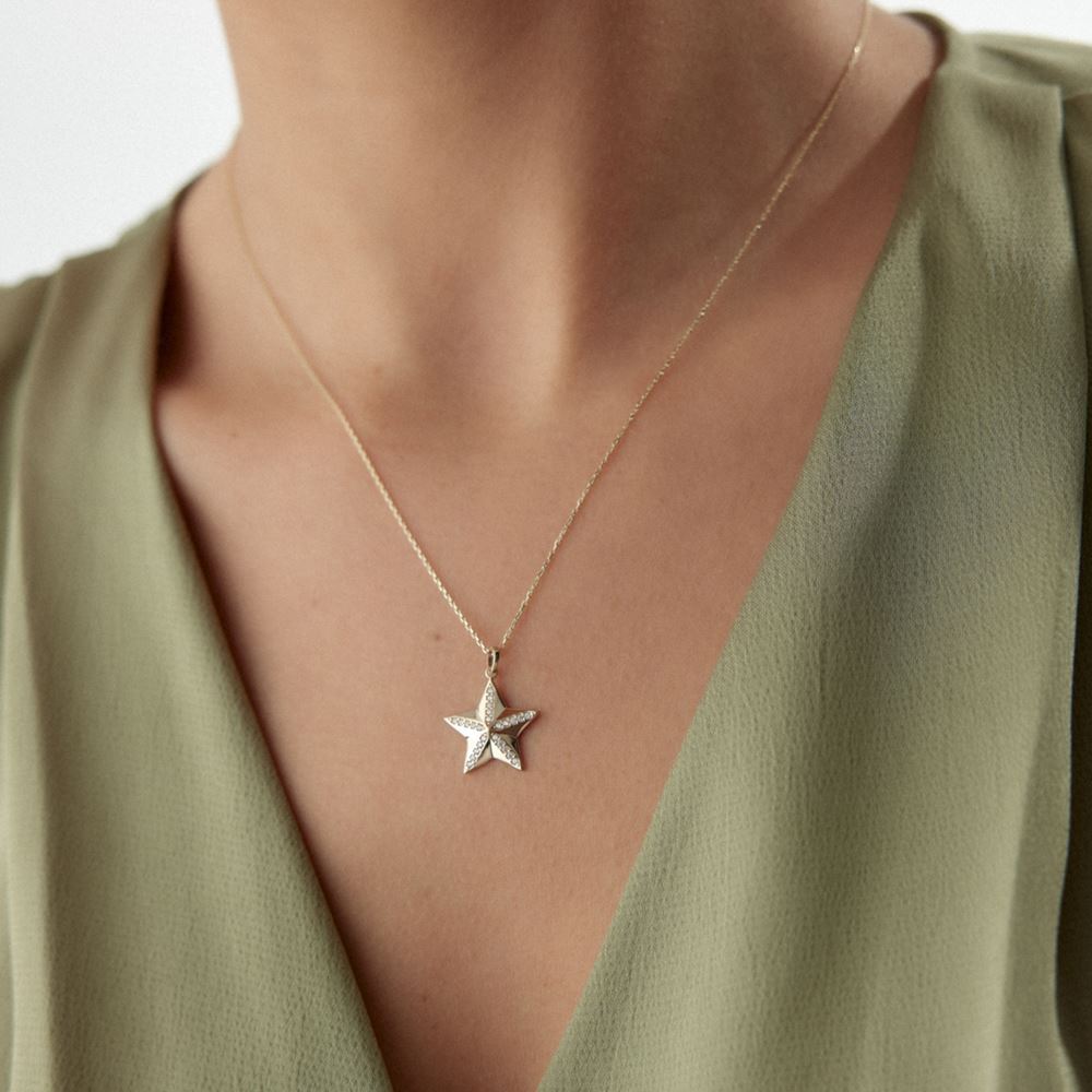 Deniz Yıldızı Taşlı Kolye