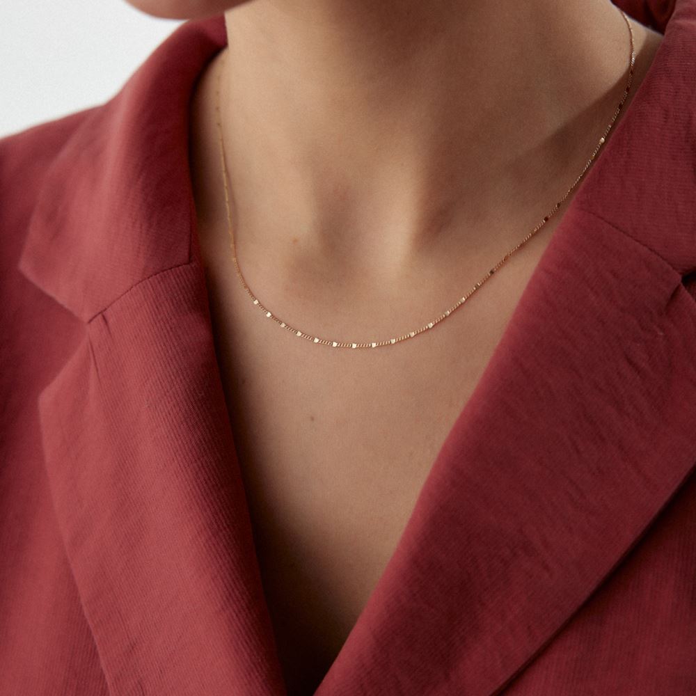 İtalyan Pul Tasarım Kolye 49 Cm