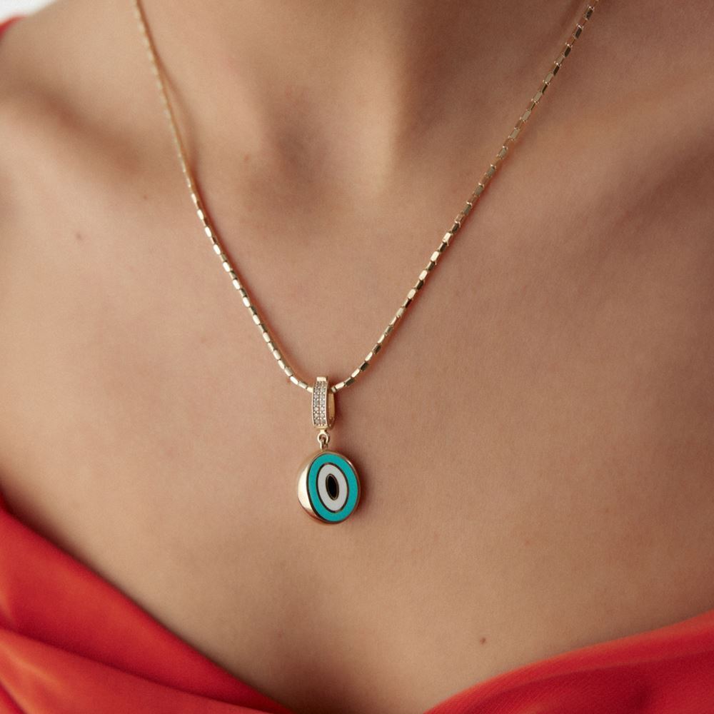 Göz Mineli Kolye Ucu