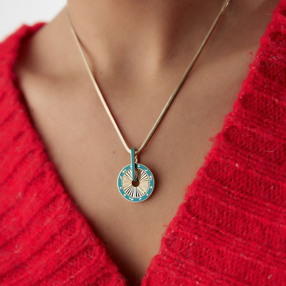 Burç Mineli Kolye Ucu