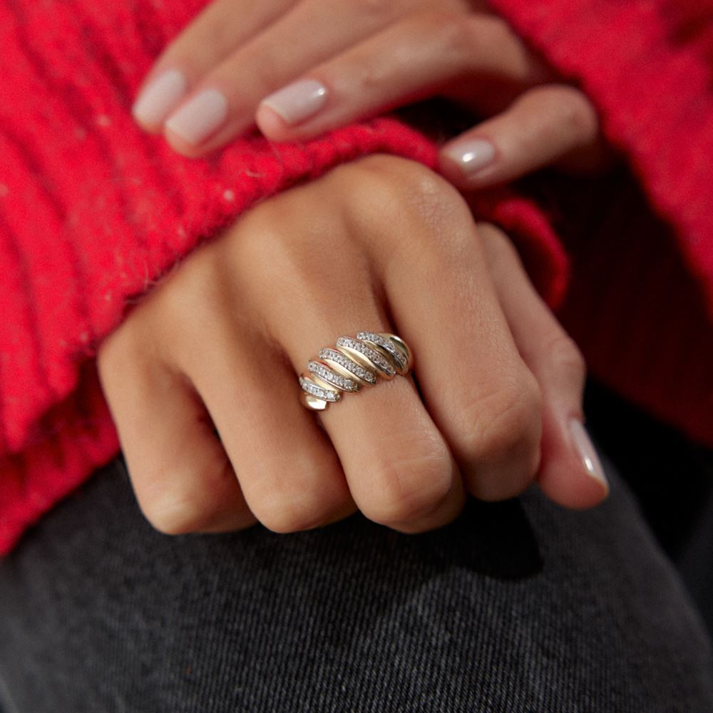 Midye Taşlı Yüzük