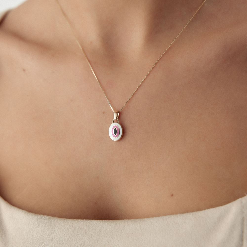 Gözlü Mineli Kolye