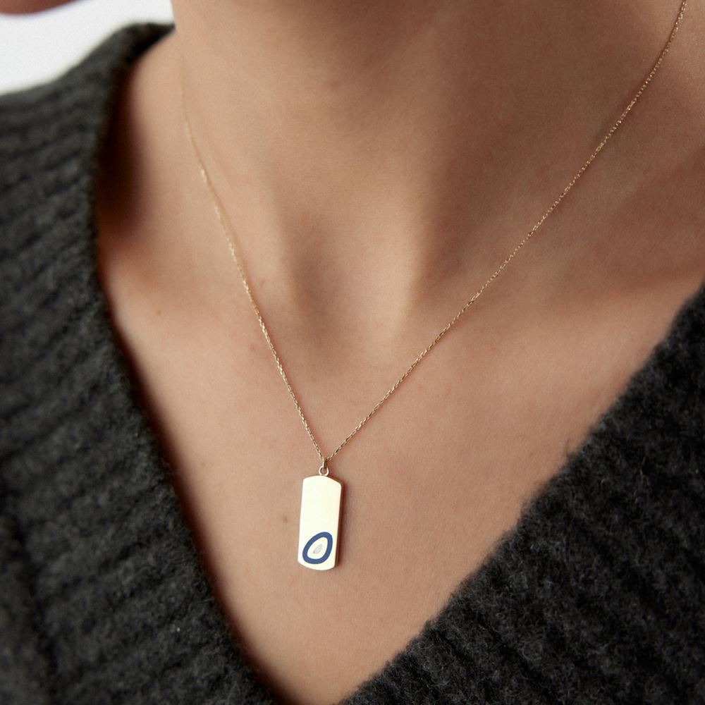 Aynalı Ve Mineli Kolye