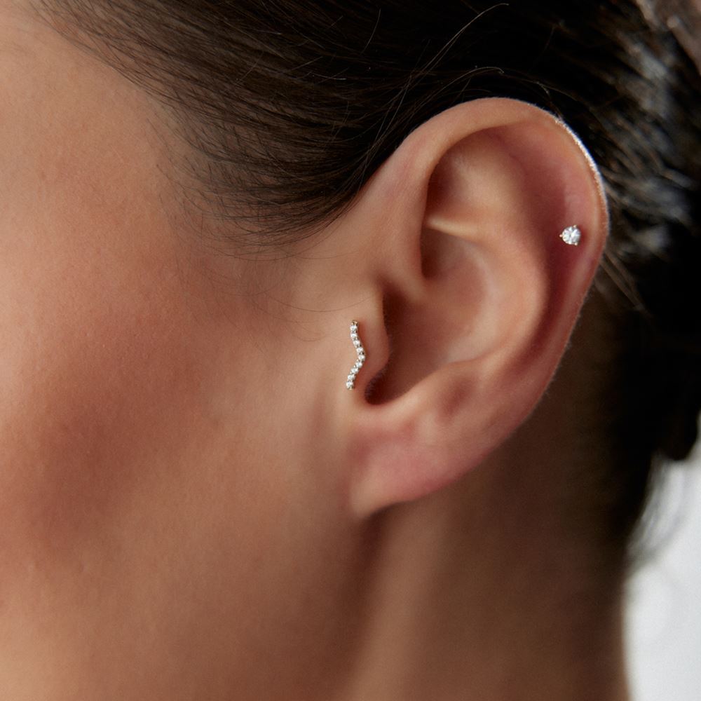 Martı Tasarım Taşlı Piercing