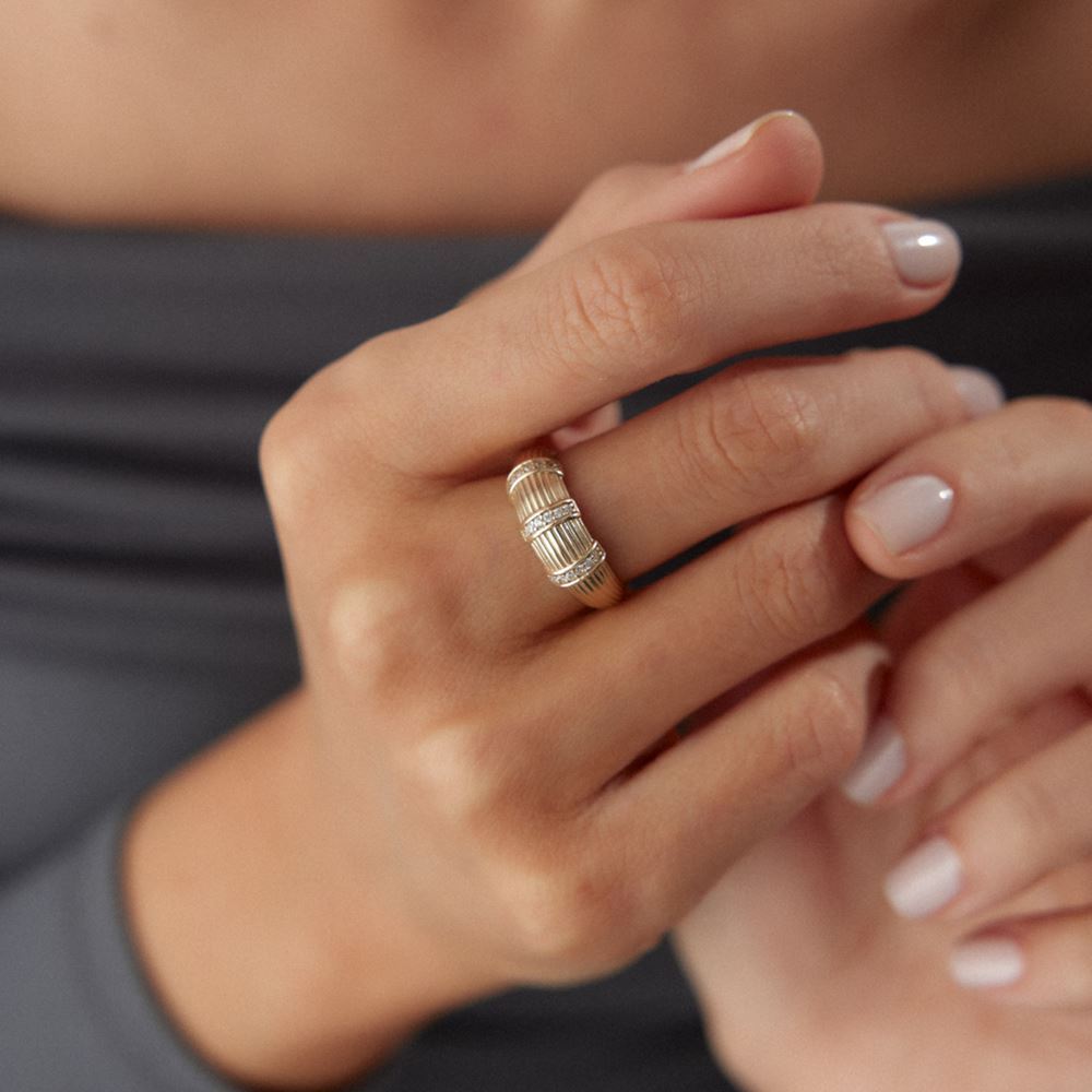 Burgu Taşlı Tasarım Yüzük