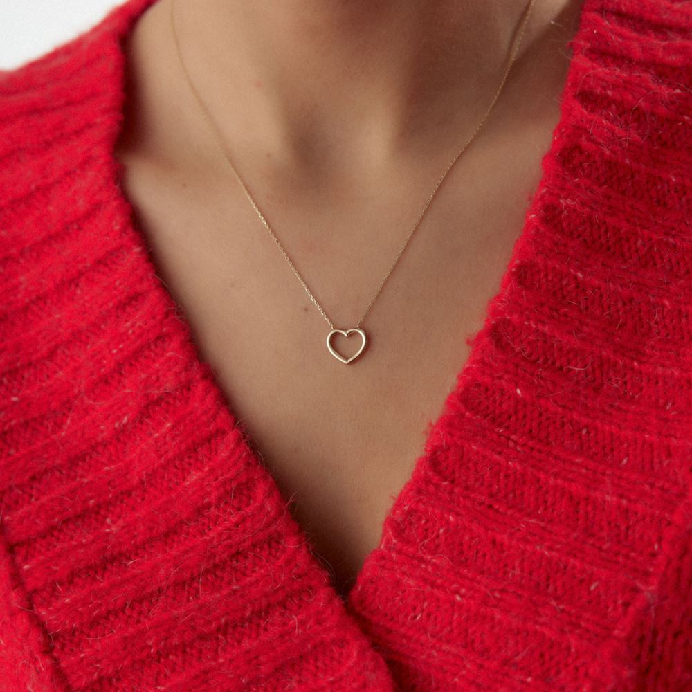 İçi Boş Kalp Kolye