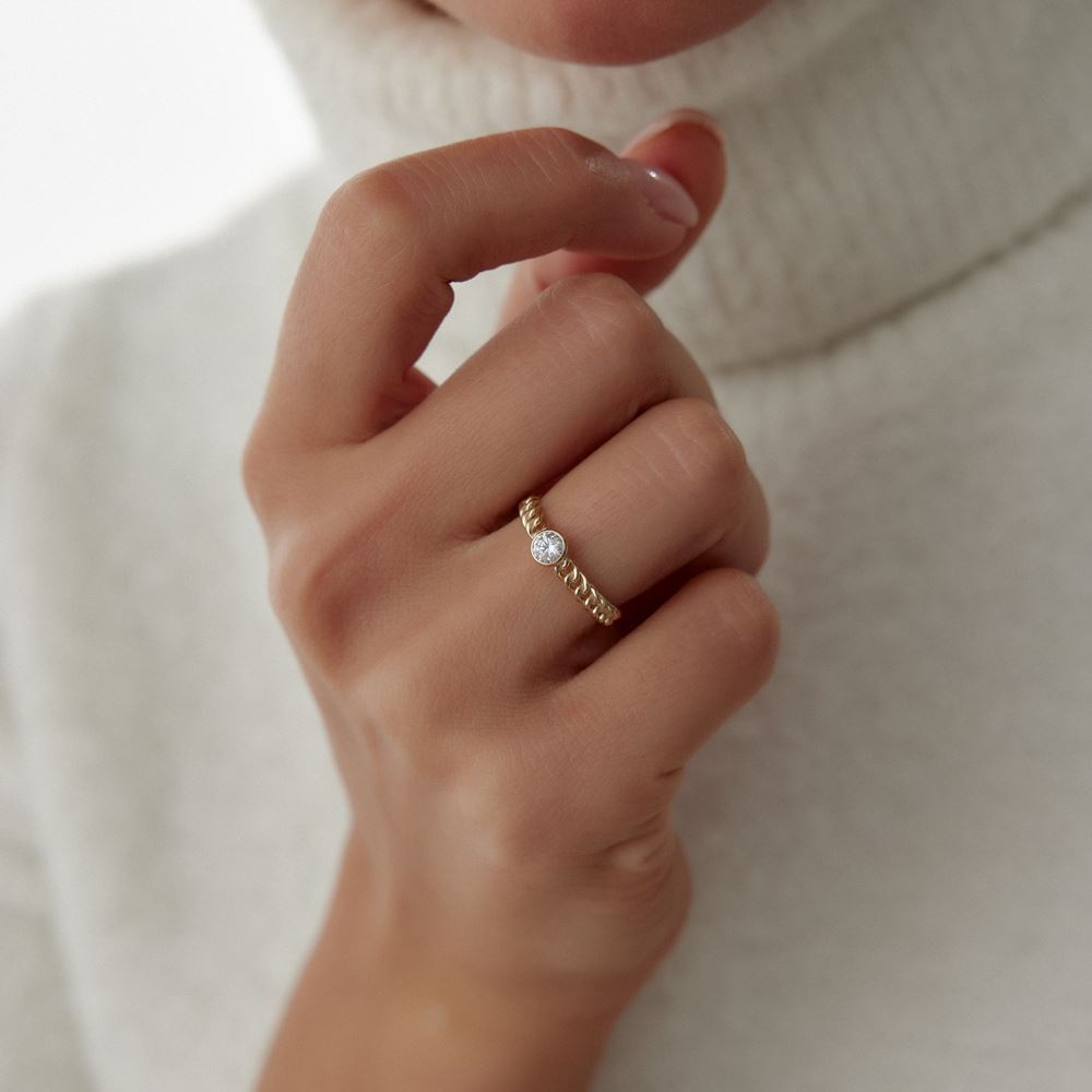 Gurmet Oval Taşlı Yüzük