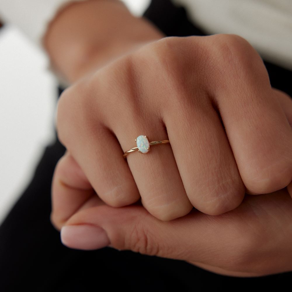 Sedef Taşlı Burgu Yüzük