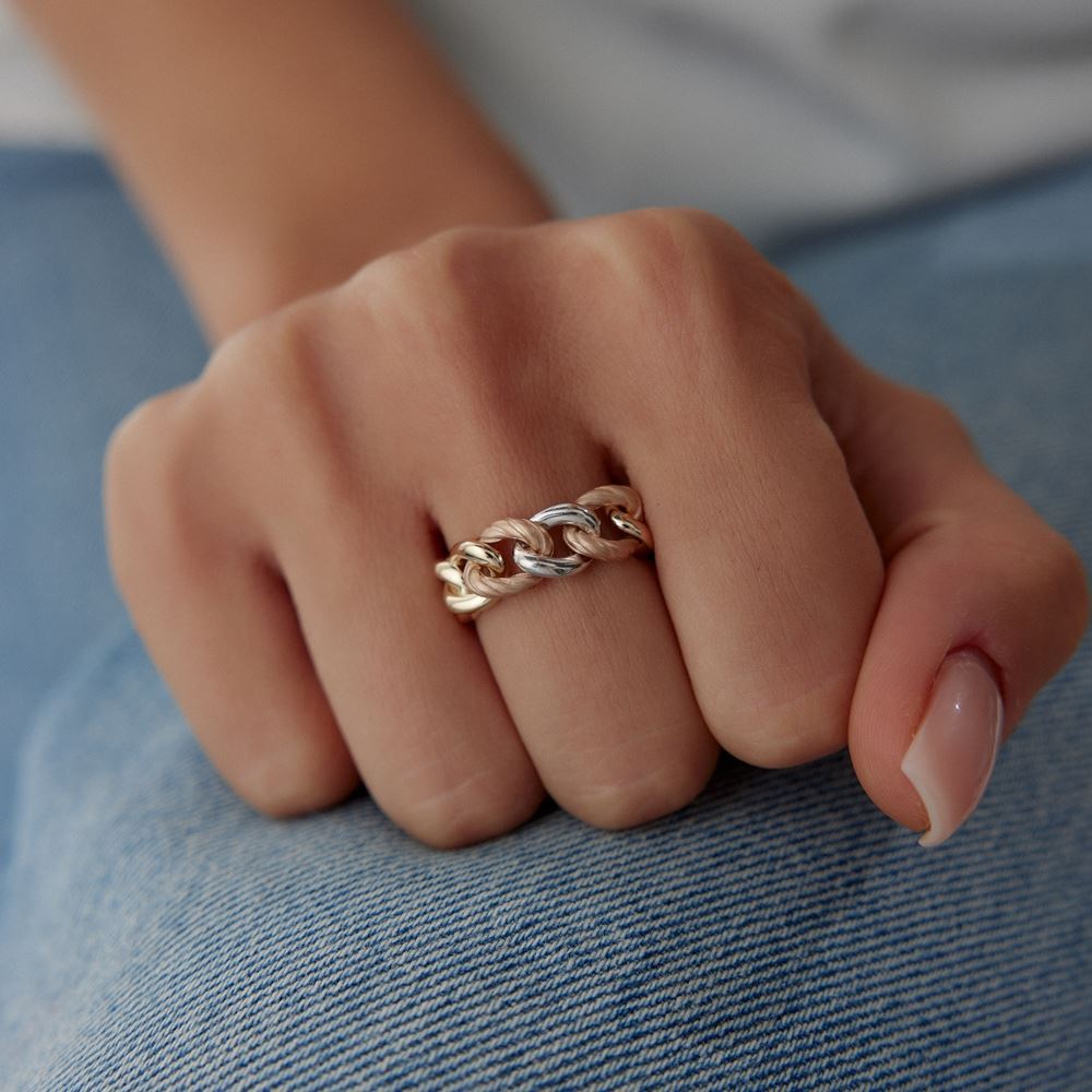 Üç Renk Burgu Yüzük