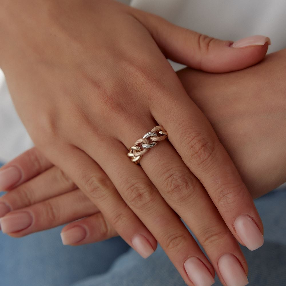 Üç Renk Burgu Yüzük