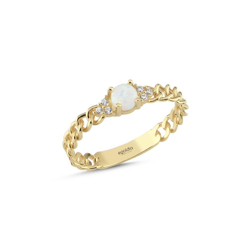 Gurmet Sedef Taşlı Yüzük