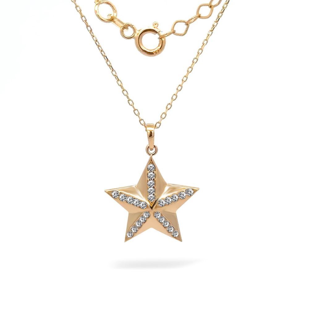 Deniz Yıldızı Taşlı Kolye