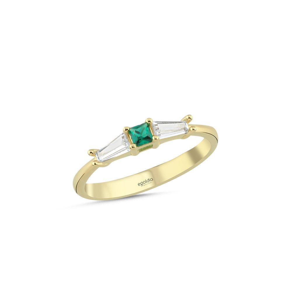 Baget Ve Renkli Taşlı Yüzük