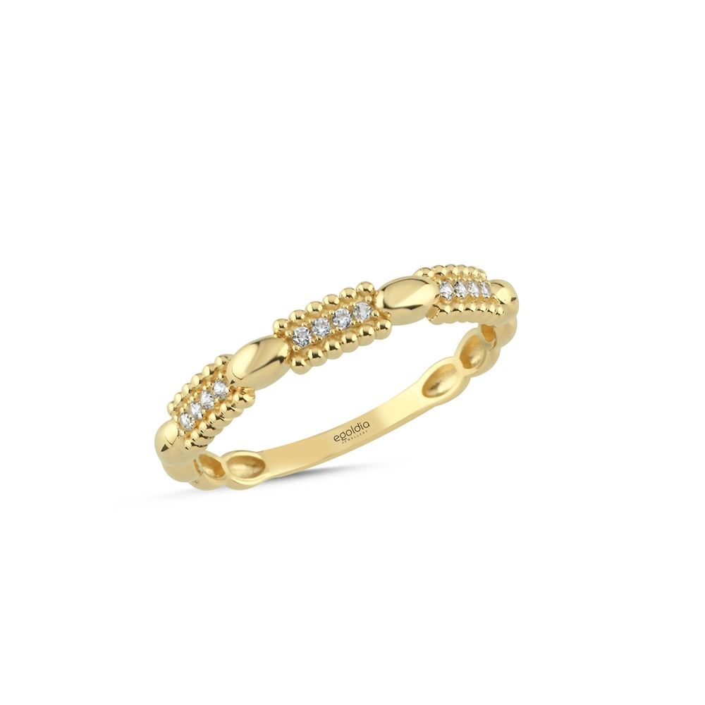 Dikdörtgen Tasarım Taşlı Yüzük