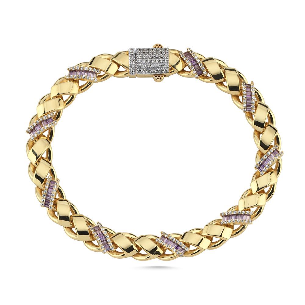 Mor Taşlı Modern Gurmet Bileklik