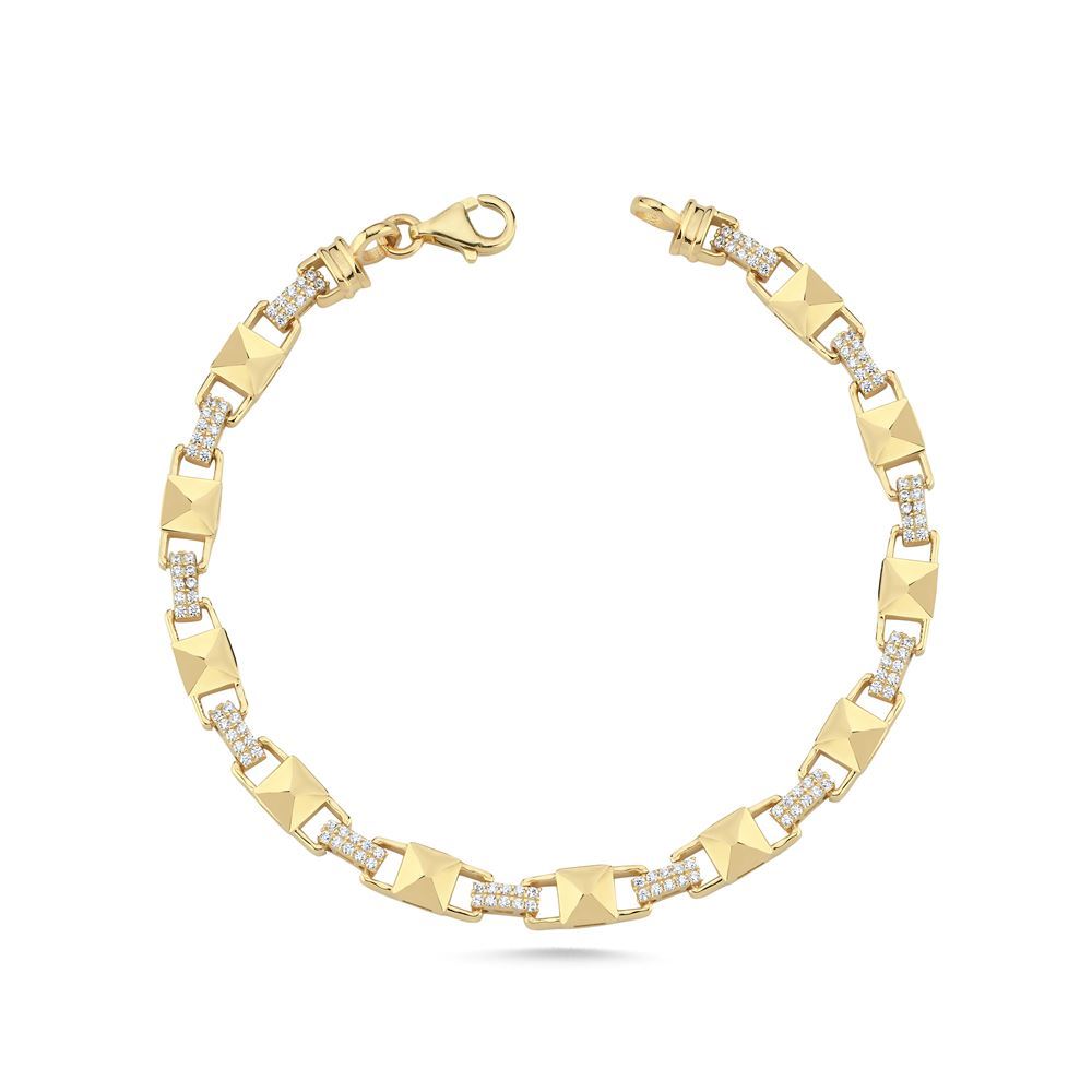 Kare Primaz Tasarım Taşlı Bileklik