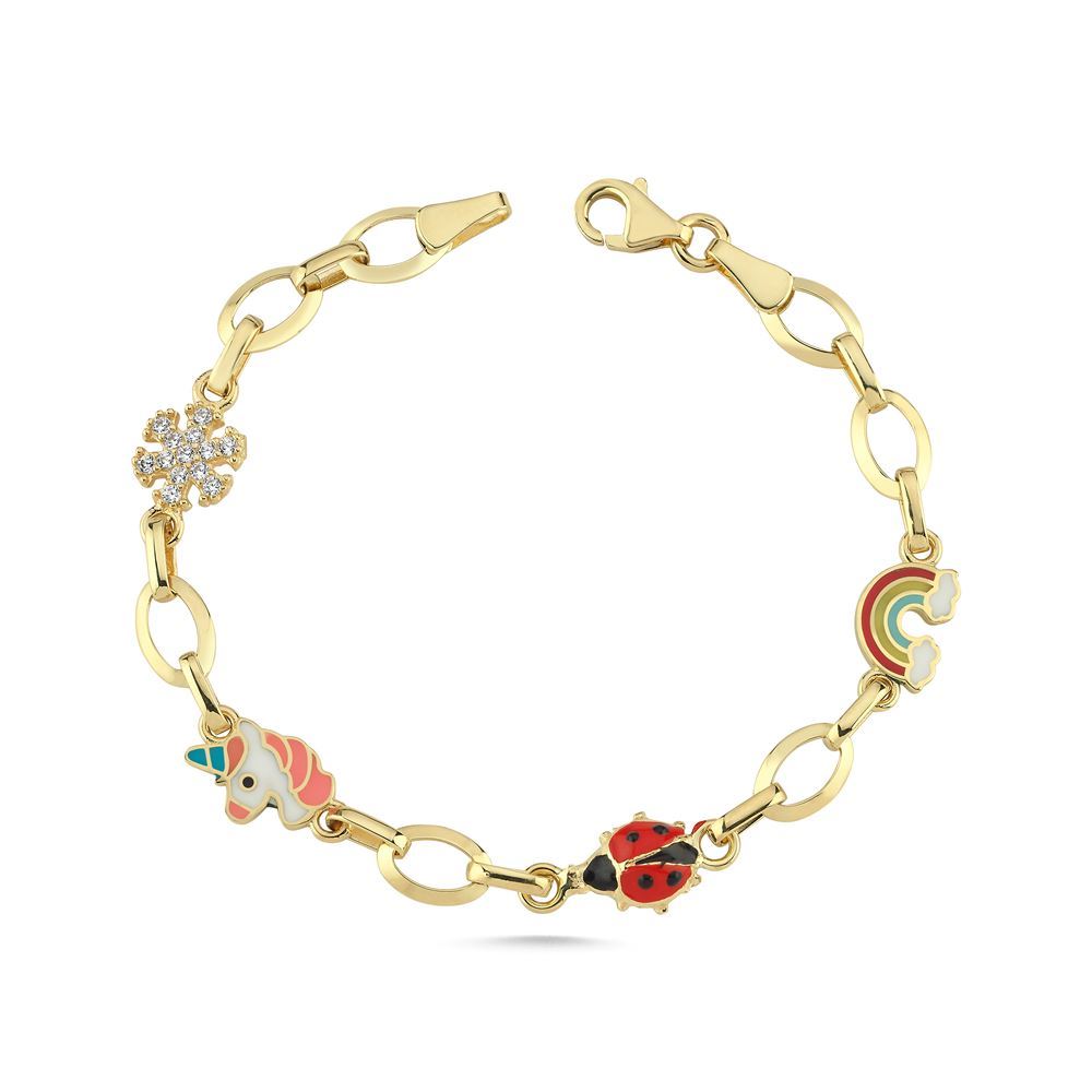 Gökkusağı Uğur Böceği Unicorn Bileklik