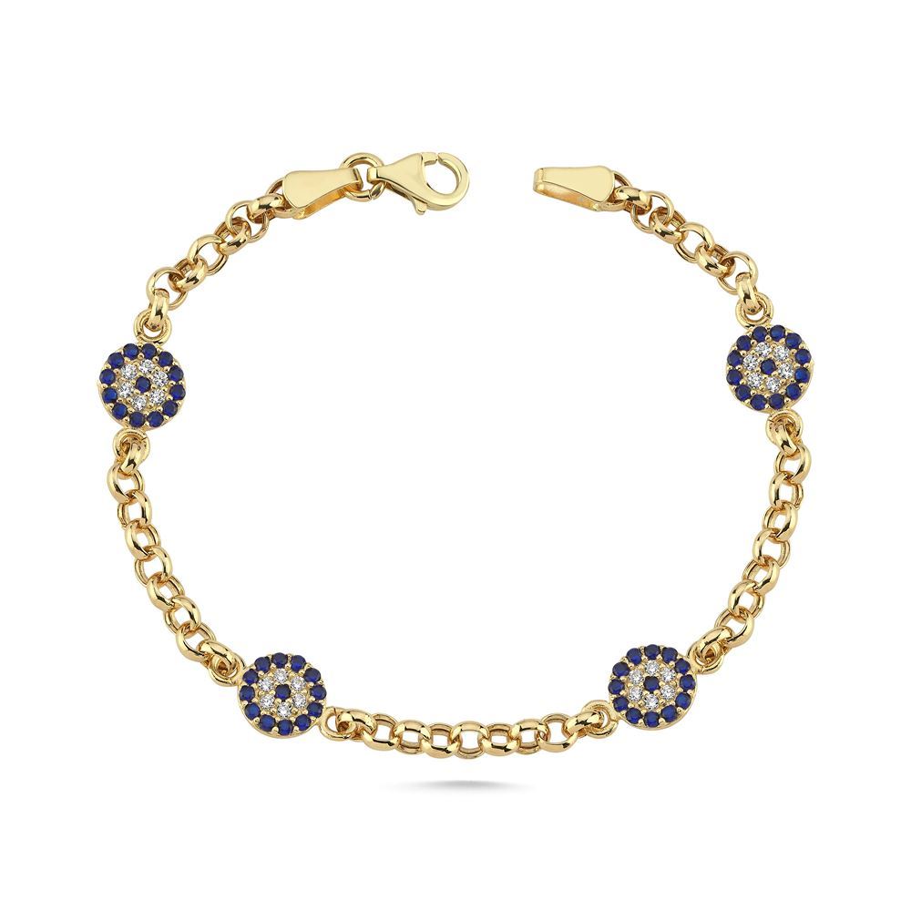 Nazar Boncuklu Taşlı Bileklik