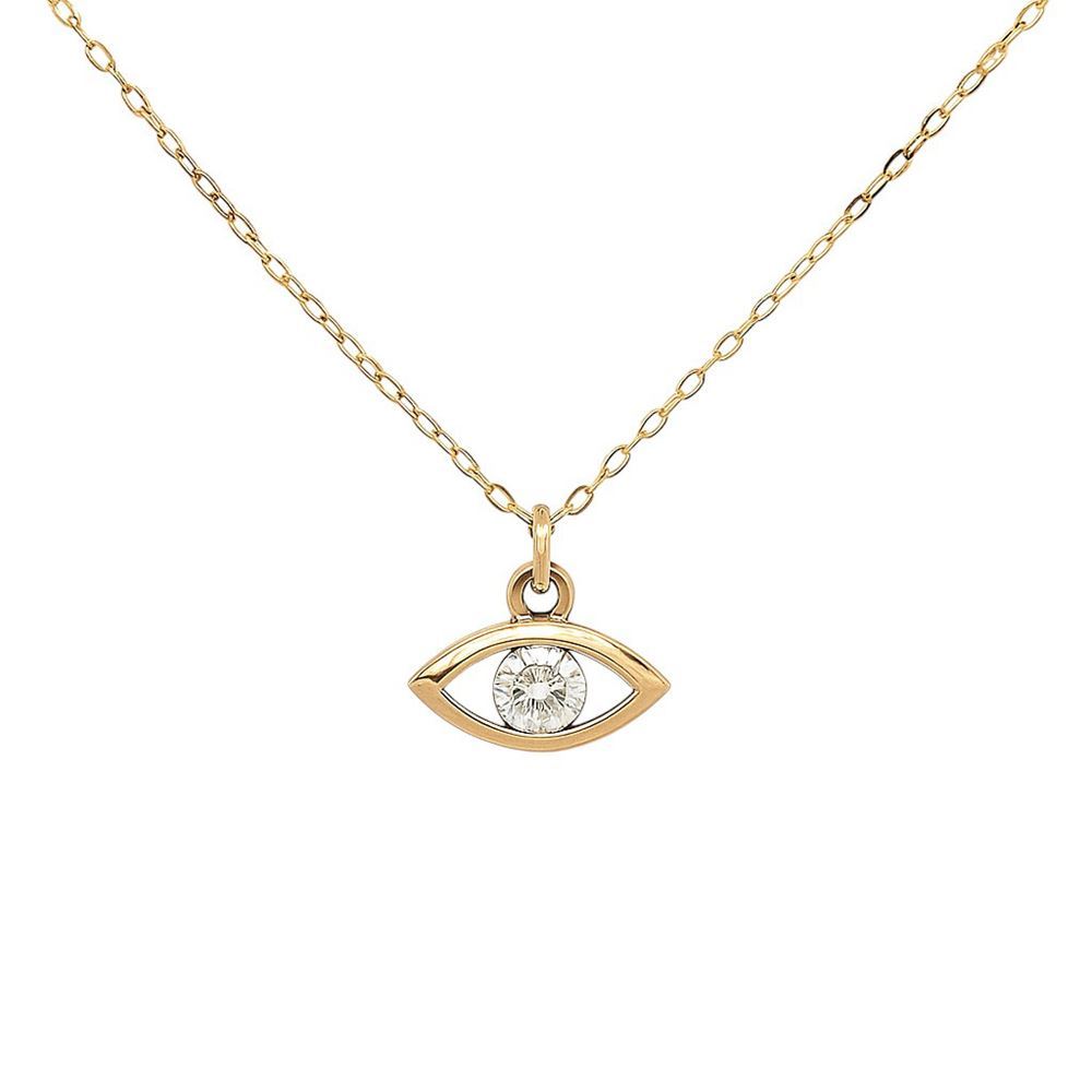 Taşlı Göz Mınımal Kolye