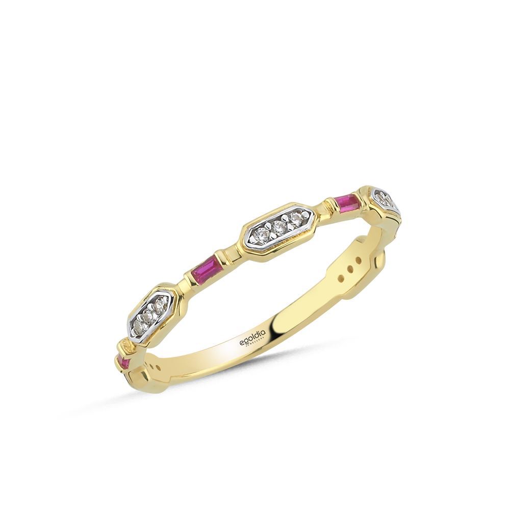 Mavi Baget Taşlı Yüzük