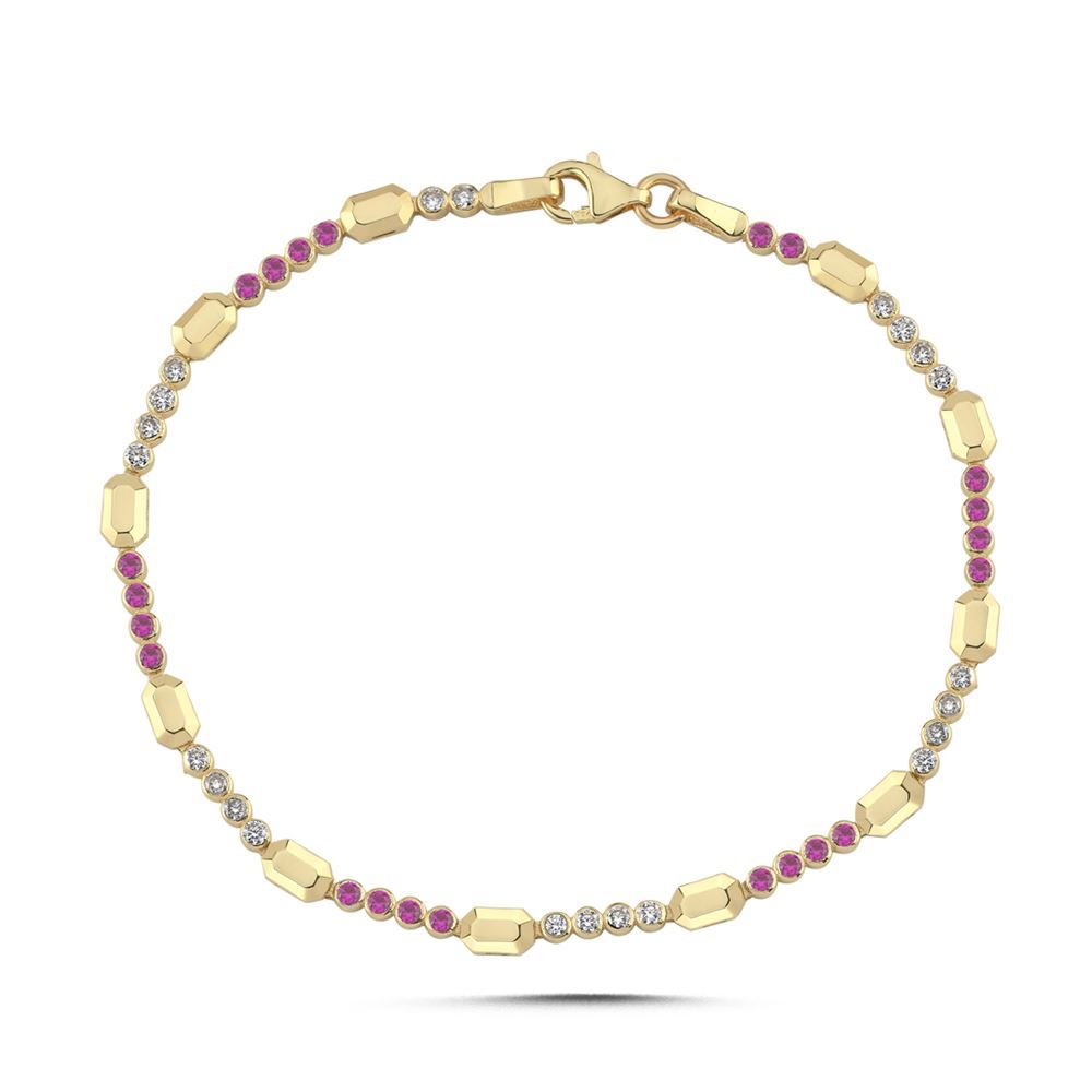 Renkli Taşlı Bileklik (19*0,30 Cm)