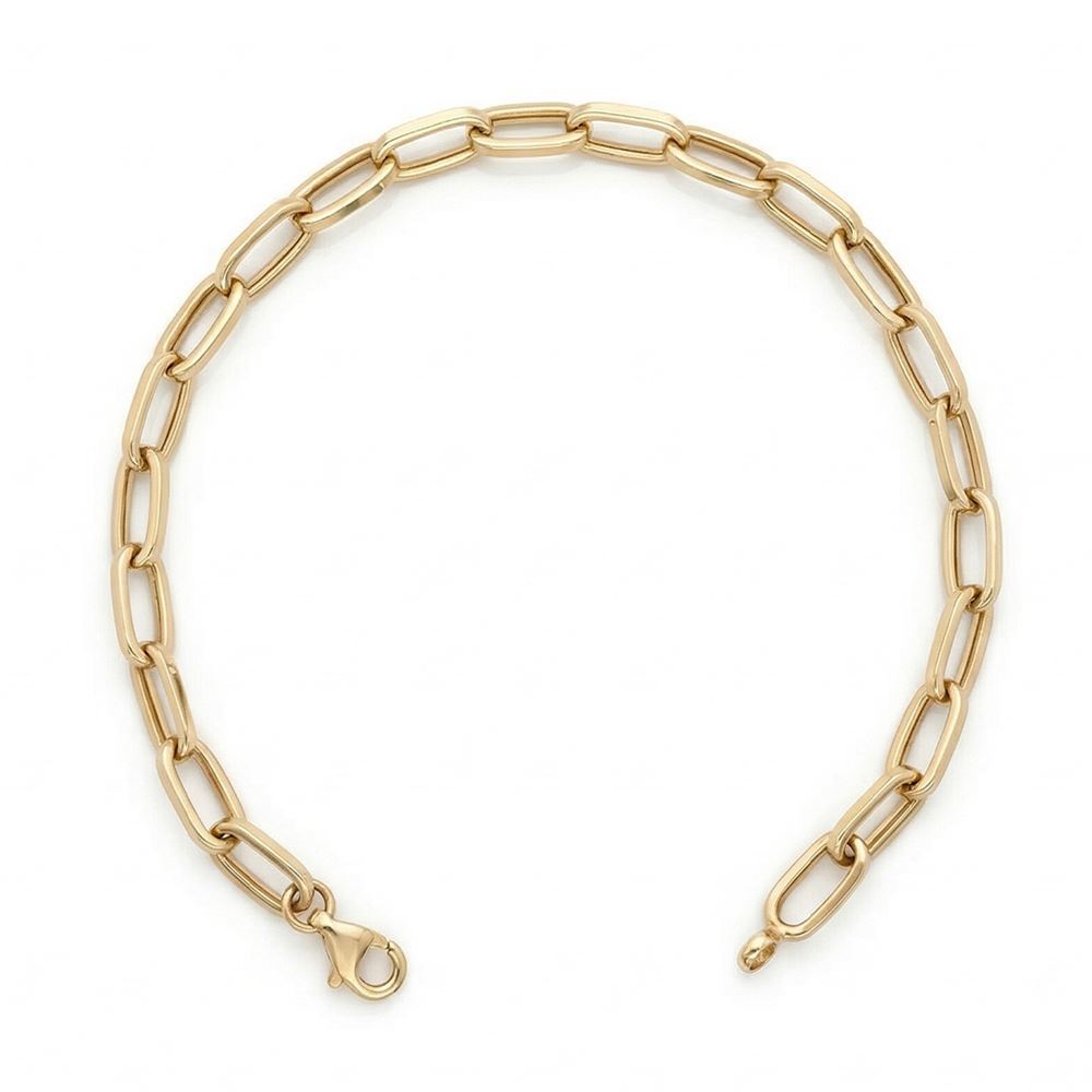 Ataç Oval Tasarım Altın Bileklik